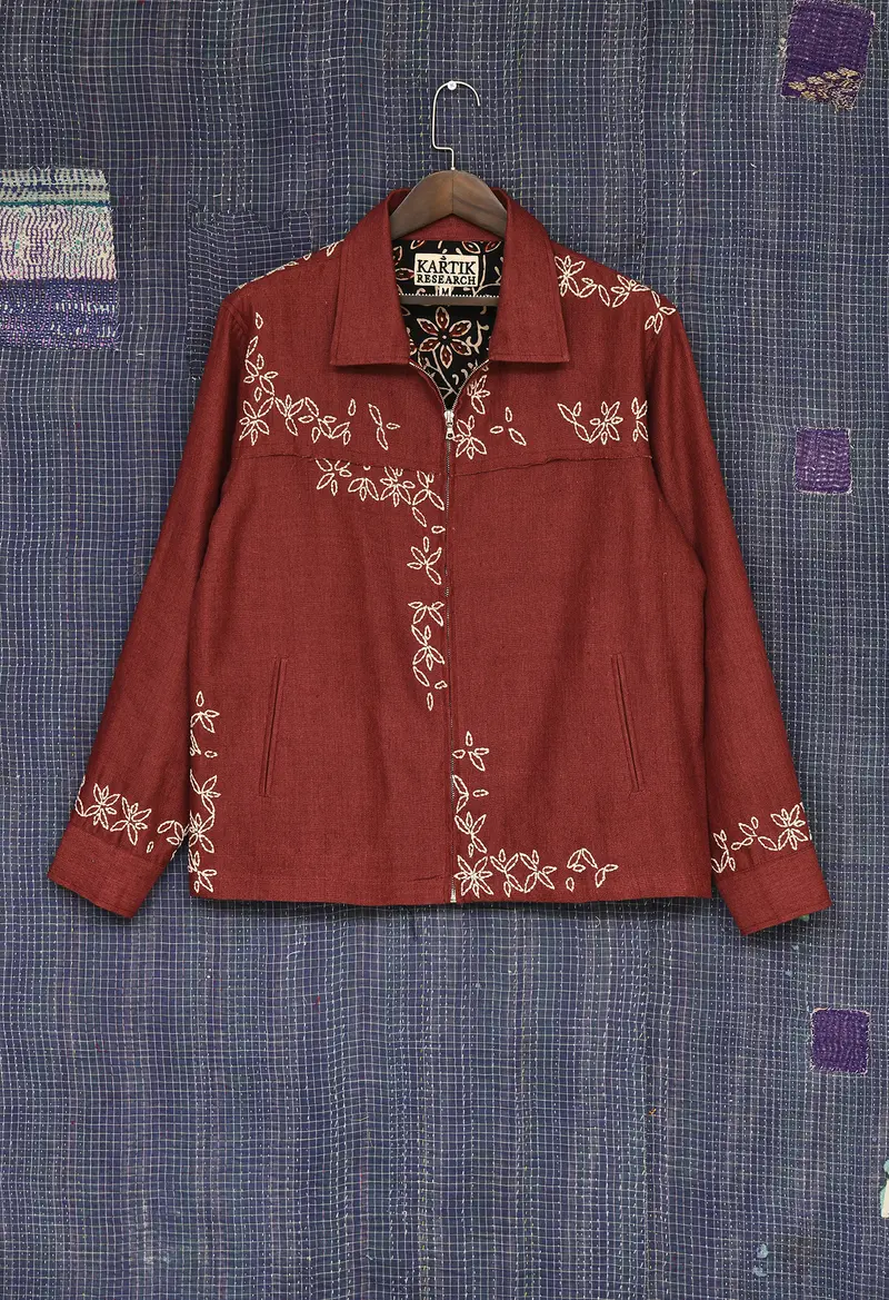 Kartik Research Zip Embroidery Jacket
