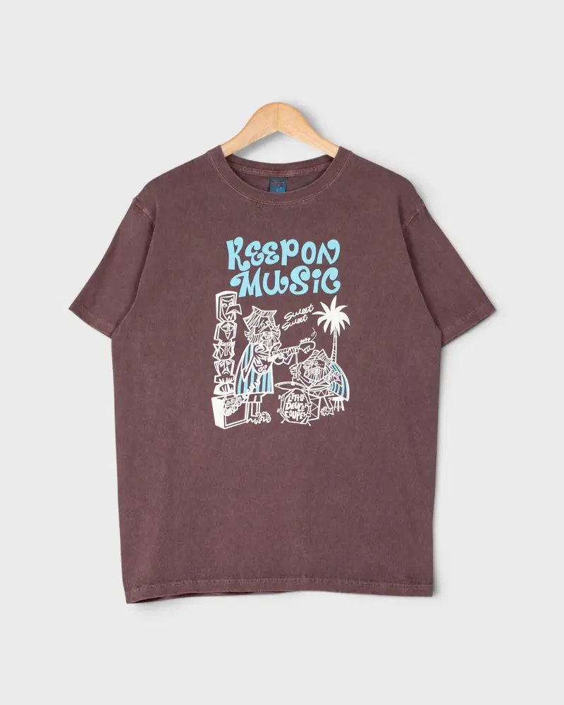 Keep On Music SS Tee P-Bordeaux