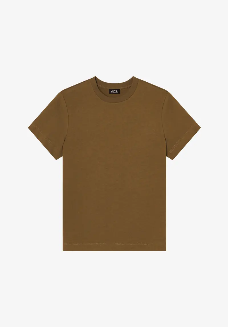 Khakifarbenes T-Shirt aus Bio-Baumwolle