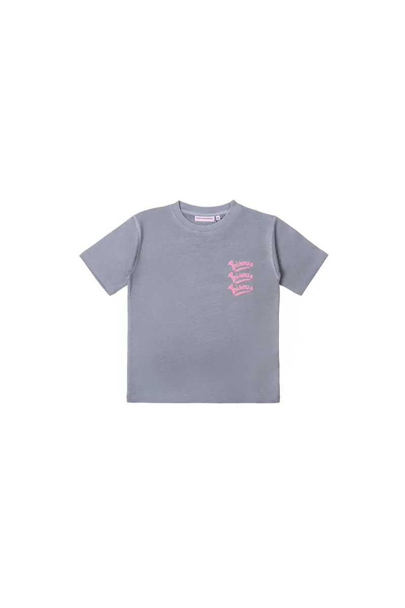 Kids T-shirts Gianni Grey velvet