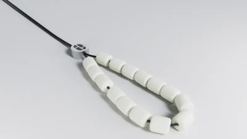 KOBOLOÏ Accessoire à perles antistress Blanc Ivoire