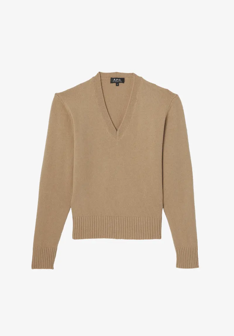 Kurzer Pullover mit V-Ausschnitt