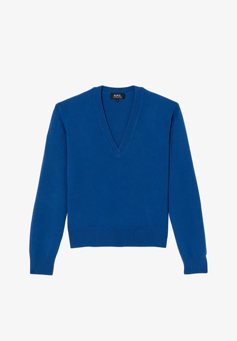 Kurzer Pullover mit V-Ausschnitt