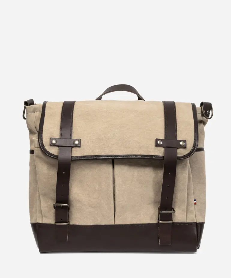 La besace de «Tonton» beige stonewashed (non waxé)