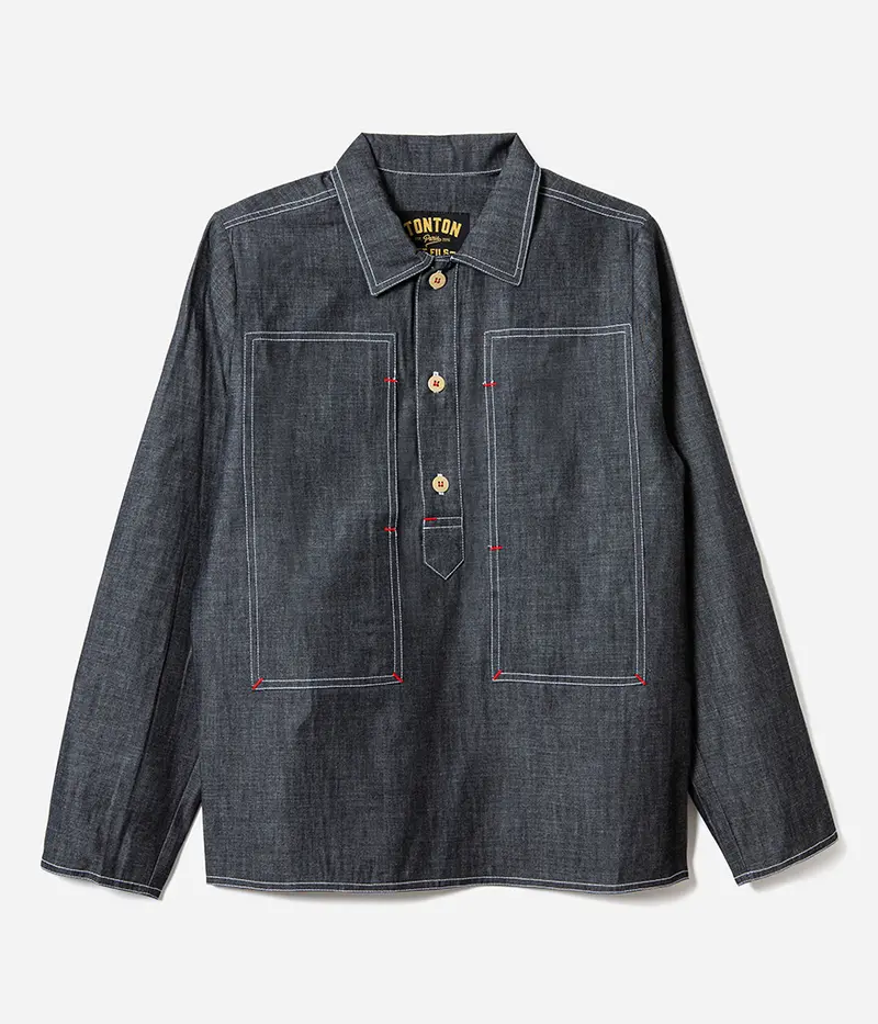La chemise « Arromanches » denim chambray fonçé