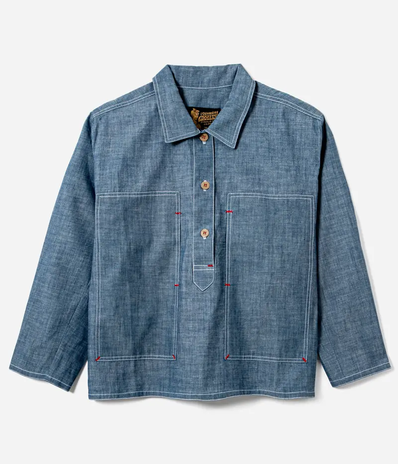 La chemise femme «Arromanches» denim chambray clair