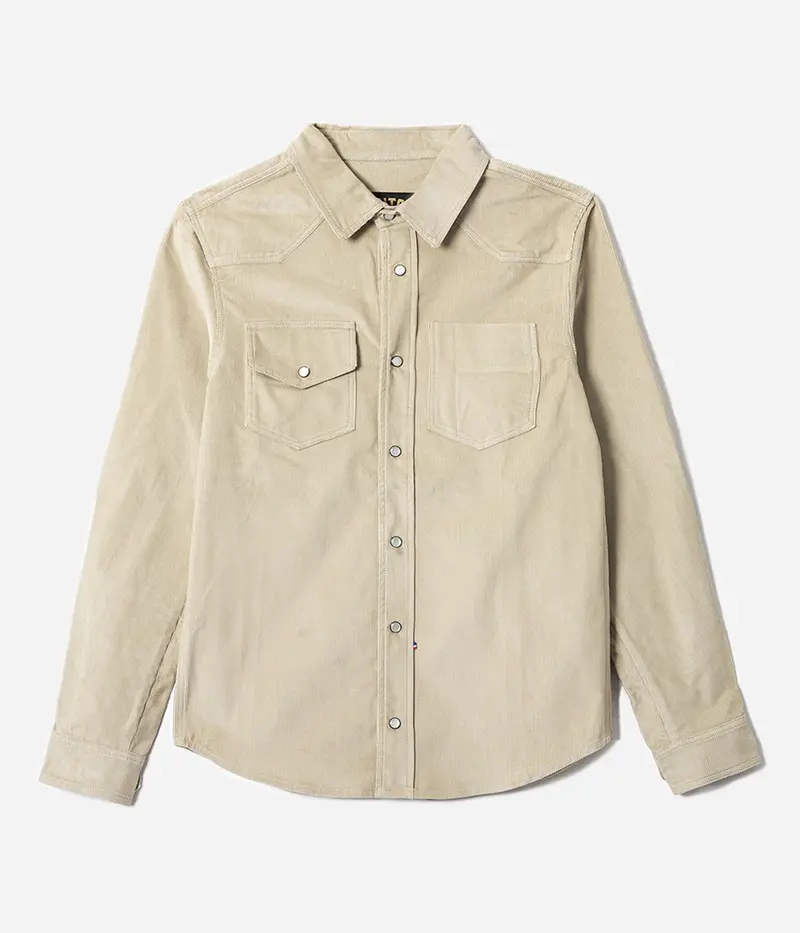 La chemise « Jimmy » velours beige clair