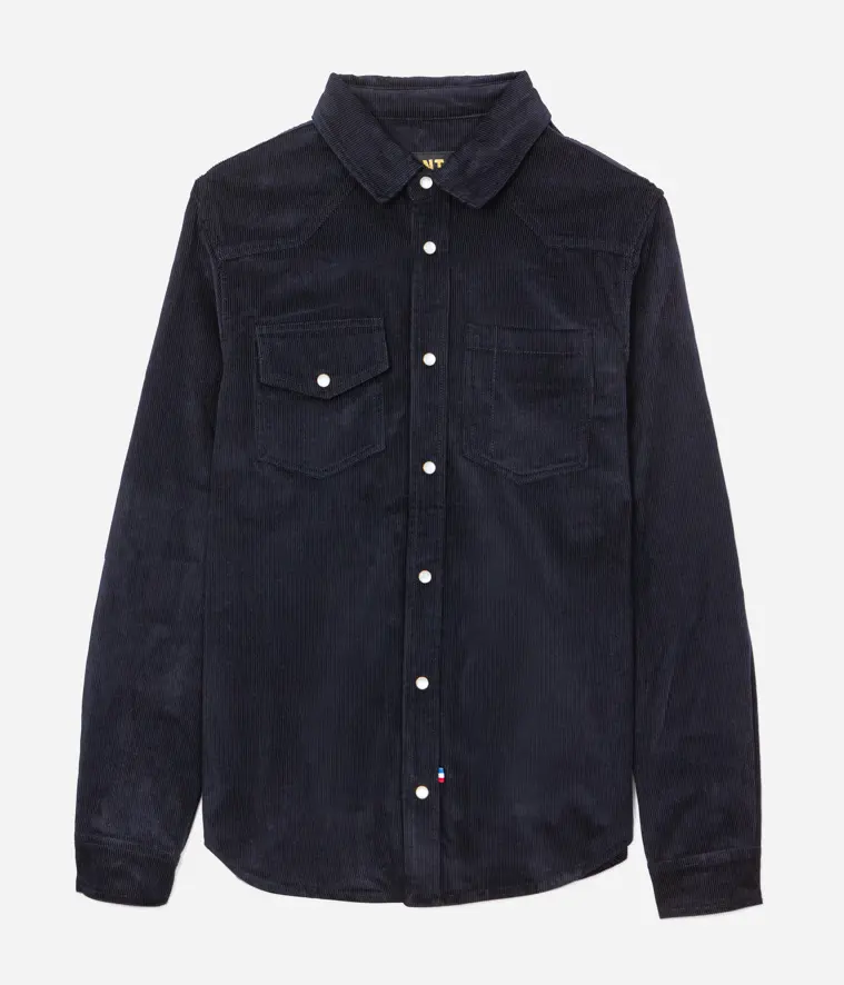 La chemise « Jimmy » velours Marine
