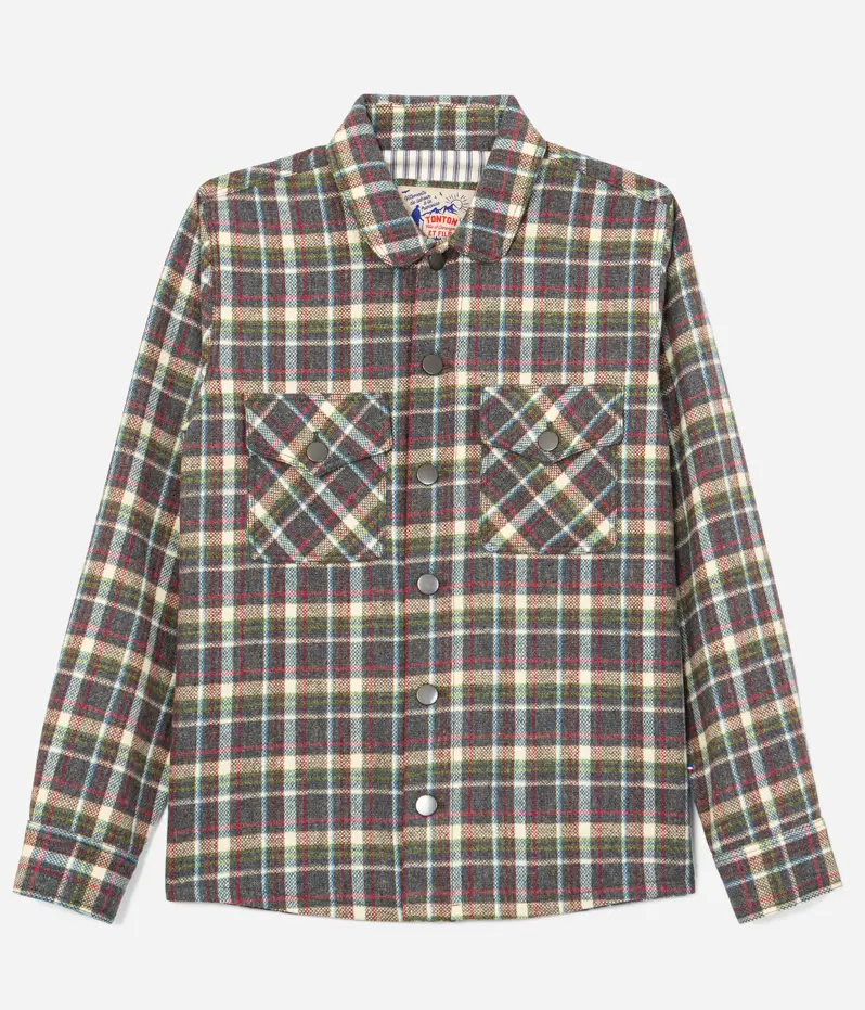 La sur-chemise «Émile» laine à carreaux