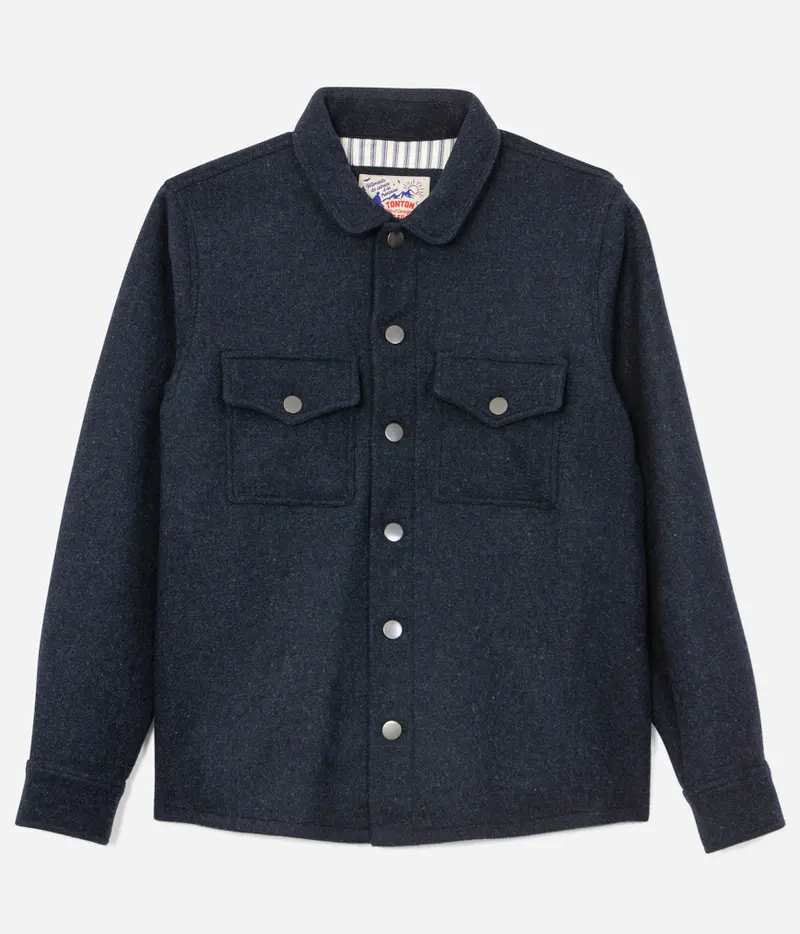 La sur-chemise «Émile» laine marine
