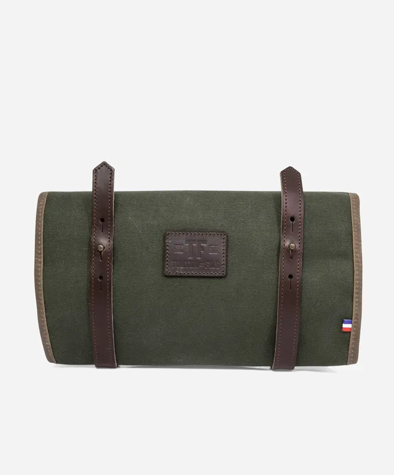 La trousse à outils «Roll up» Canvas waxé Kaki