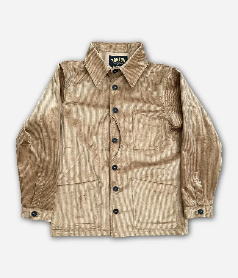 La veste « Besogne Belleville » velours beige