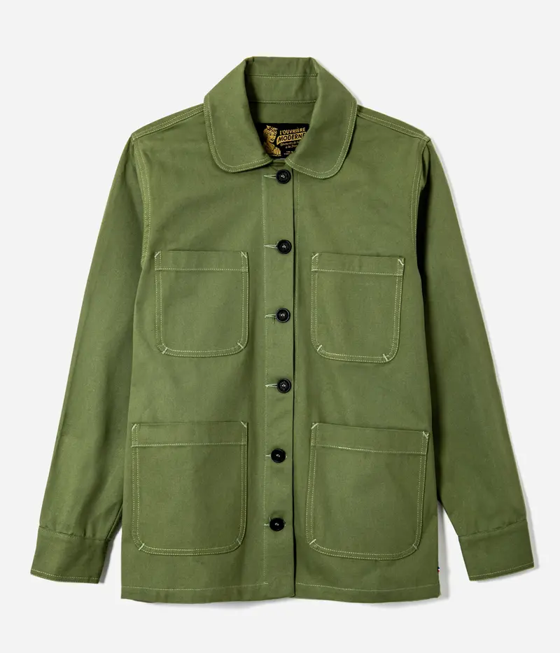 La veste «L'Ouvrière» canvas vert