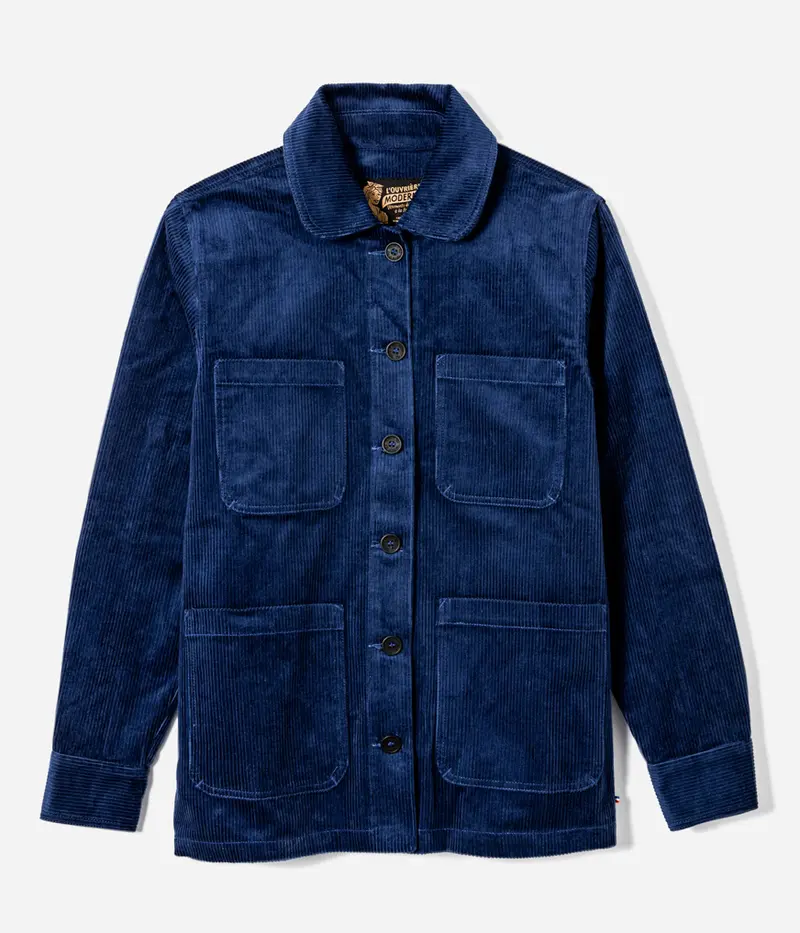 La veste «L'Ouvrière» Velours côtelé bleu royal