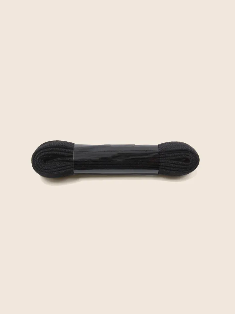 Lacets plats coton noir