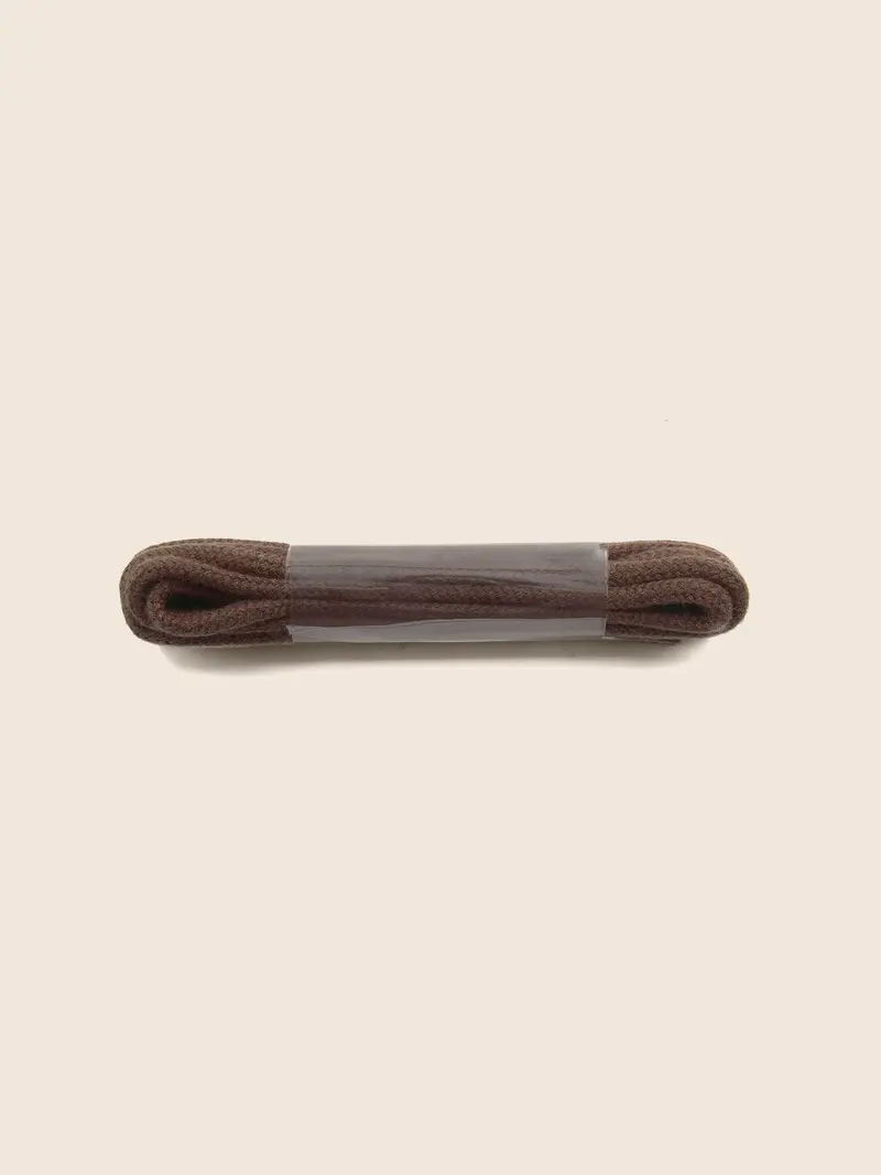 Lacets ronds épais coton marron