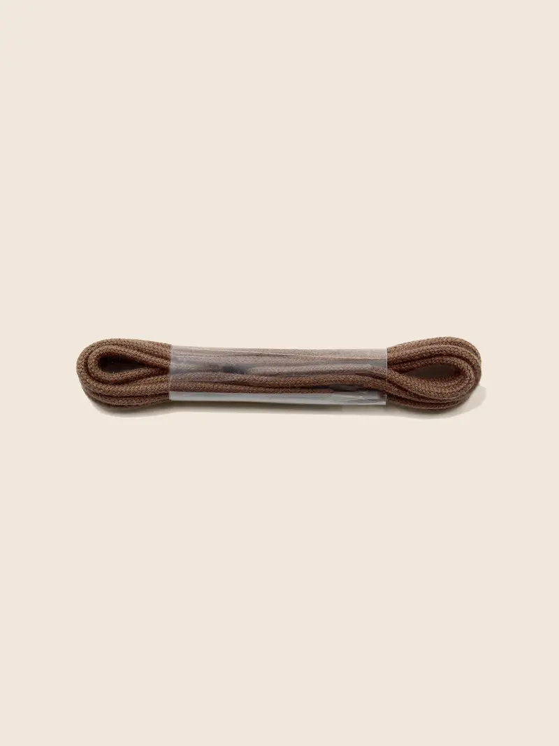 Lacets ronds fins coton marron