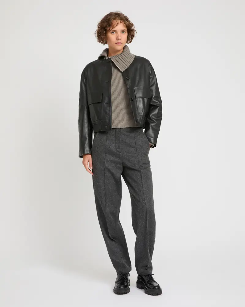 Lamb leather jacket