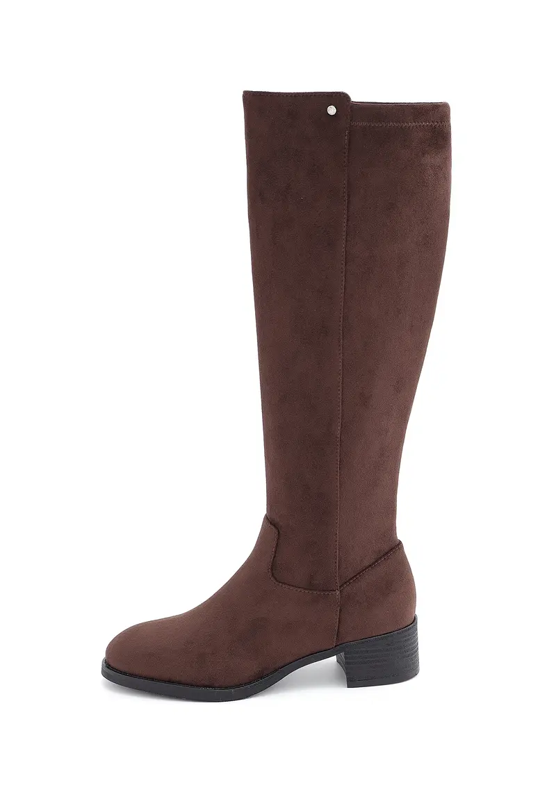 LAVANDE - Bottes Hautes en Suédine Marron