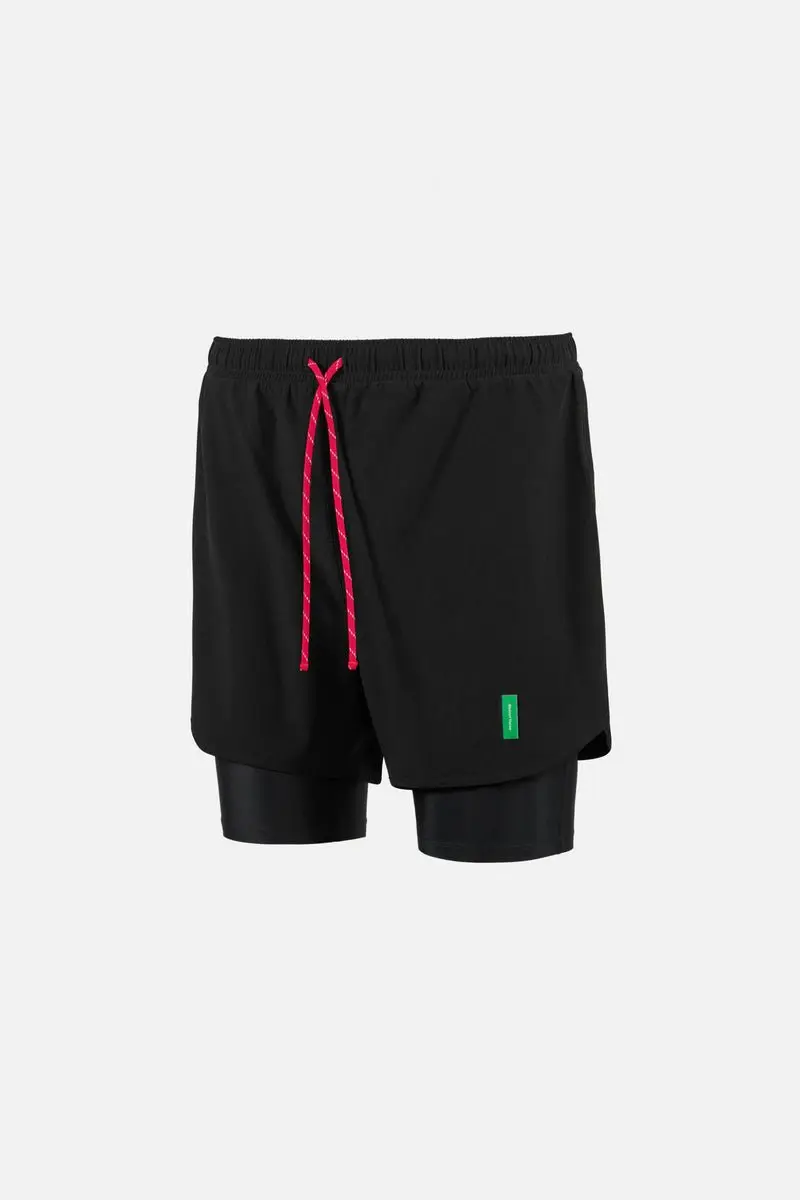 Layered Training Shorts - Black/Black