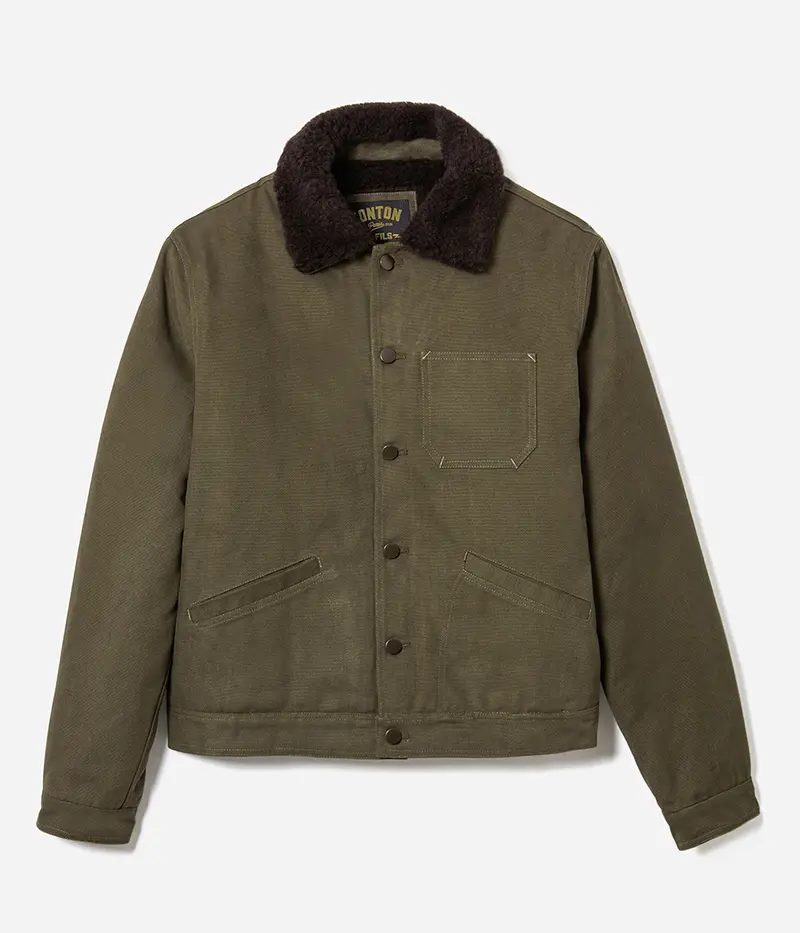 Le blouson « Monterey » Olive doublé laine