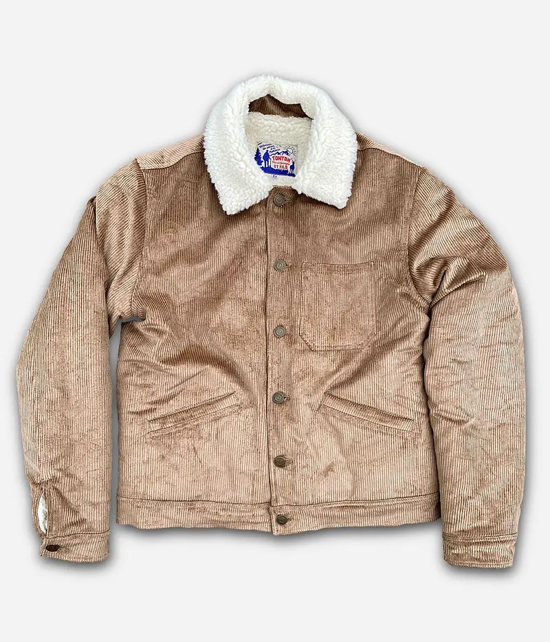 Le blouson « Monterey » velours beige doublé laine