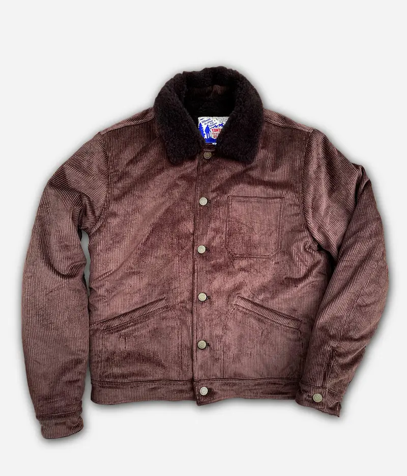 Le blouson « Monterey » velours brun doublé laine