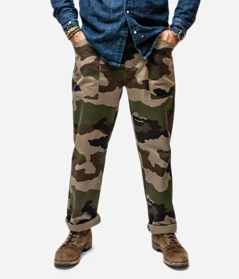 Le pantalon «Arsène» canvas camouflage Rip-stop