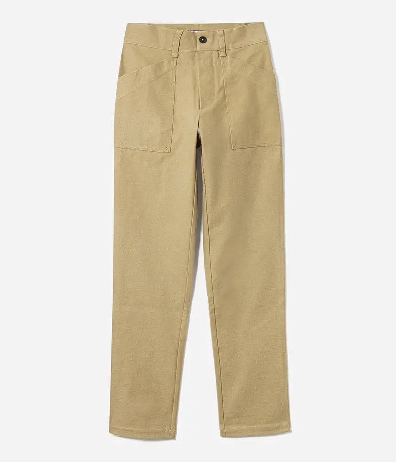 Le pantalon « Arsène » Toile canvas beige lavée