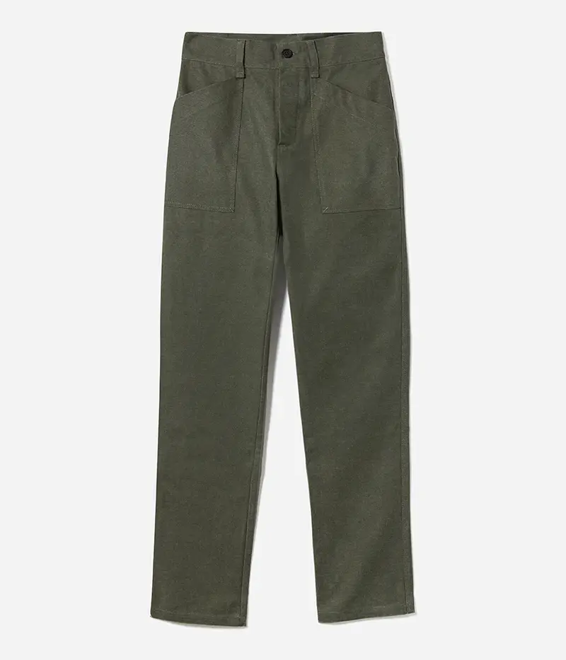 Le pantalon « Arsène » Toile canvas kaki lavée