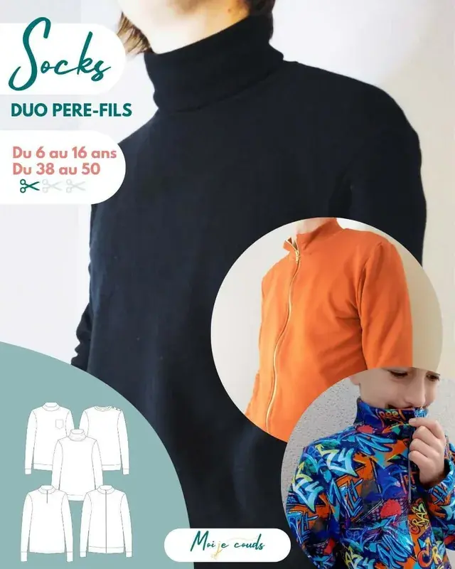 Le Pull Socks duo Homme 38-50 / Garçon 6-16 ans