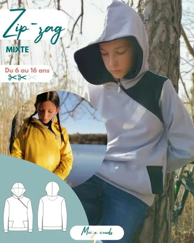 Le Sweat Zip Zag 6- 16 ans