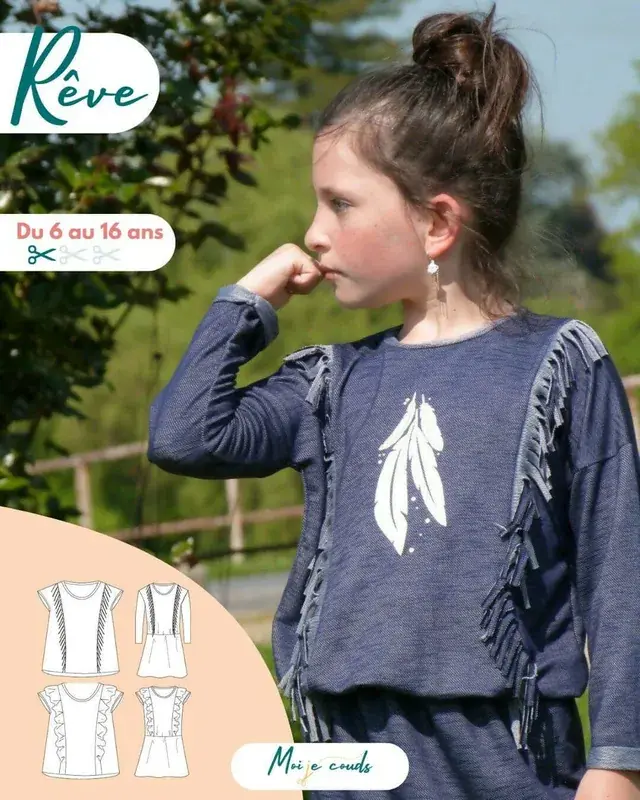 Le T-shirt et la Robe Rêve – Patron du 6 au 14 ans (PDF)