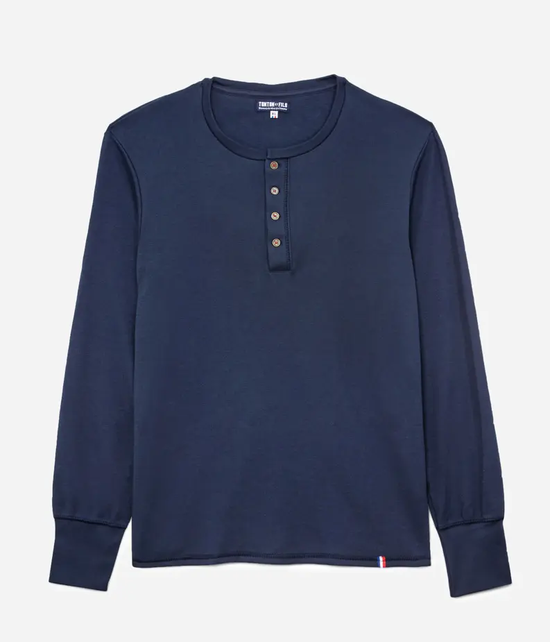 Le Tee-shirt «Henley» marine