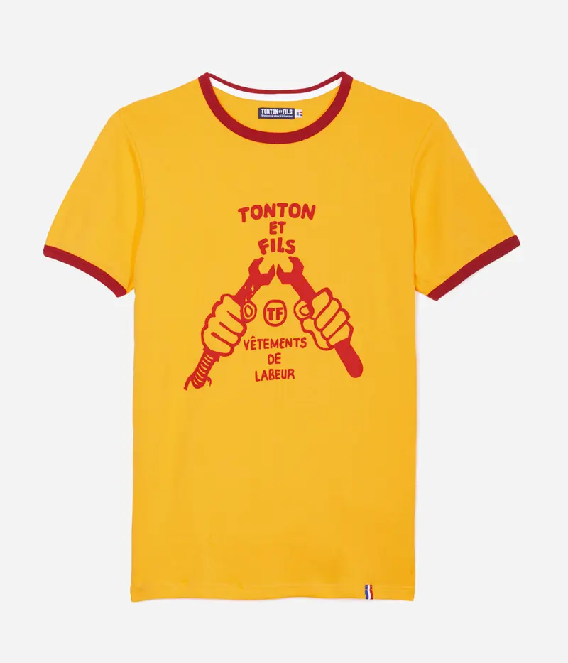 Le tee-shirt «Vêtement de Labeur» Jaune et Rouge