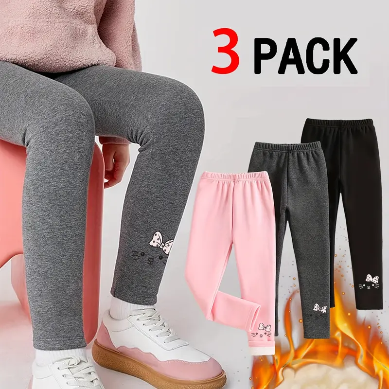 Legging long fille à motifs cartoon et taille élastique