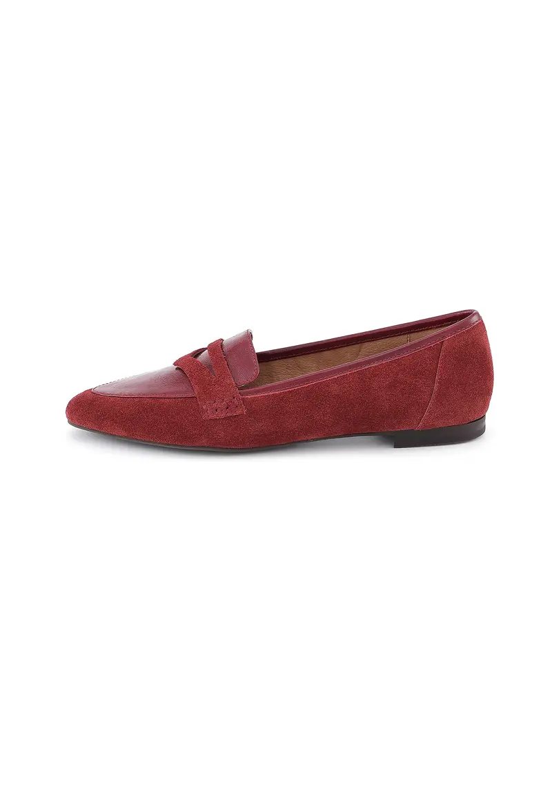 LEON - Mocassins Élégants en Cuir Bordeaux
