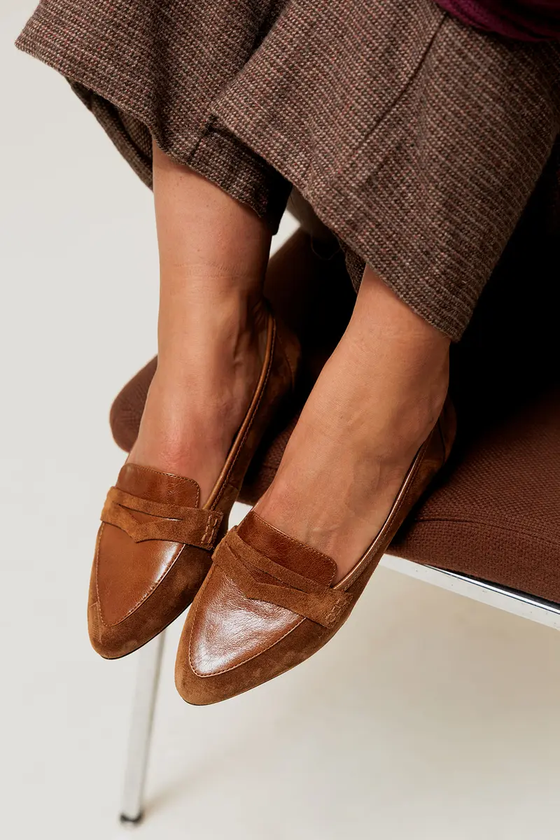 LEON - Mocassins Élégants en Cuir Cognac