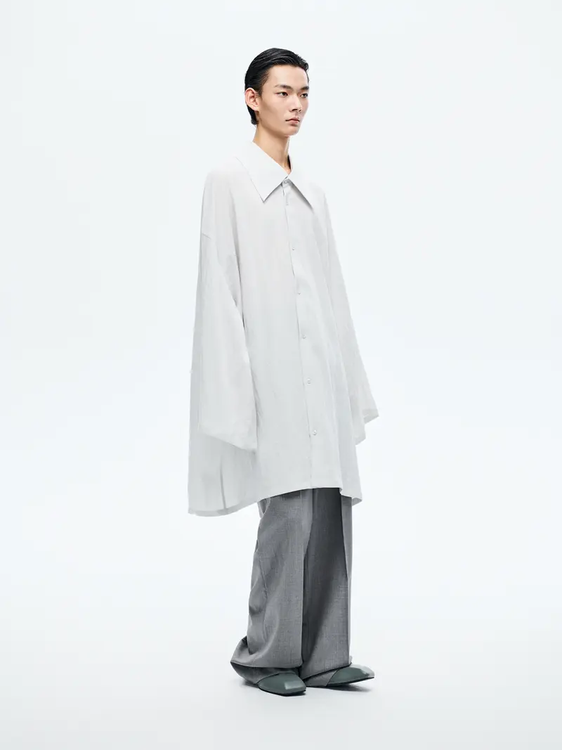 LIGHT GREY LOOSE SHIRT