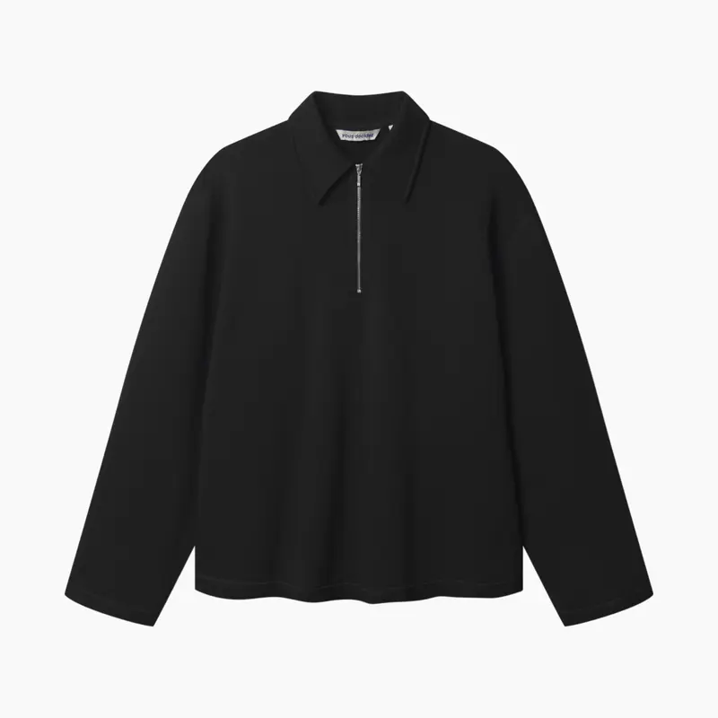 LIGHT ZIP TOP - BLACK