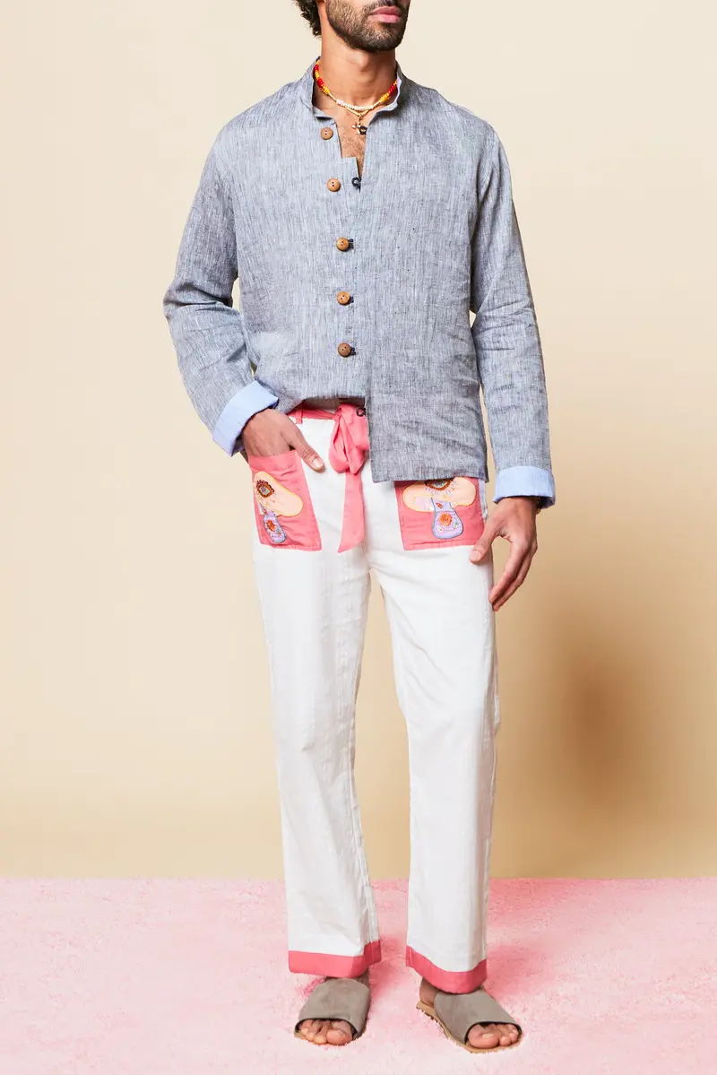 LINEN GREY SHIRT