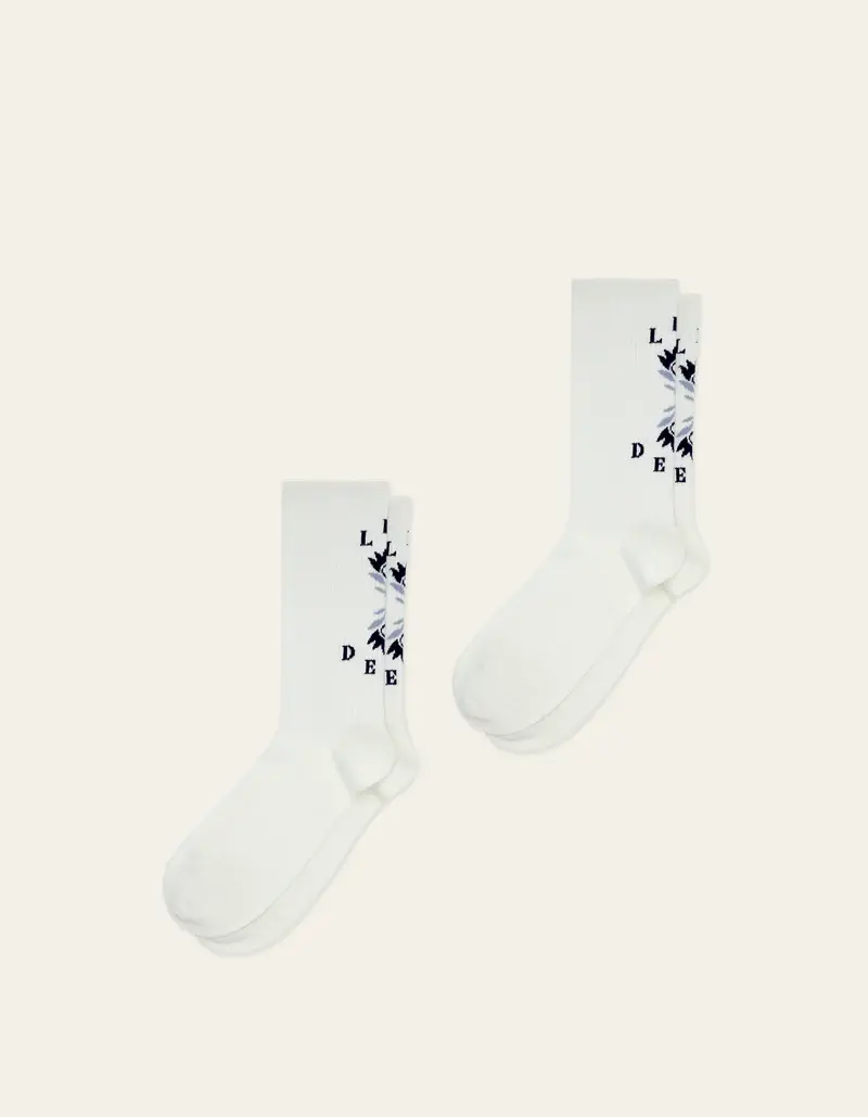 LOGO FLOWER SOCKS 2-PACK