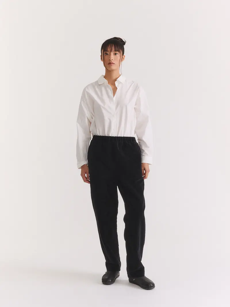 LONG CHASSE PANT - MID VELVET - BLACK