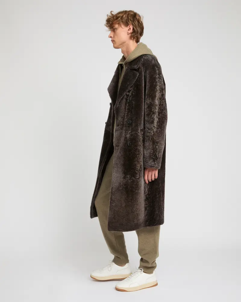 Long coat in Lacon shearling lambskin