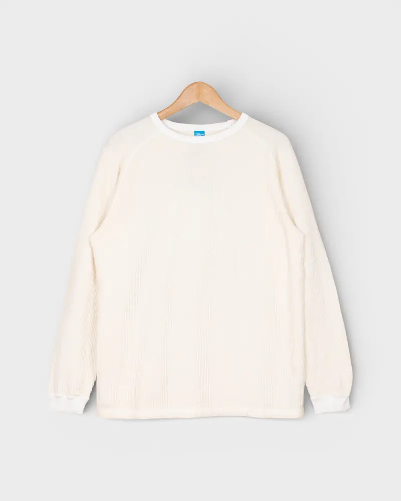 Long Sleeve Rib Knit P-Natural