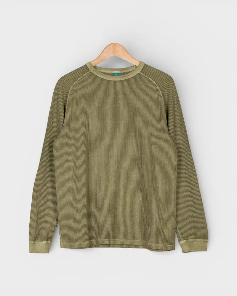Long Sleeve Rib Knit P-Sage
