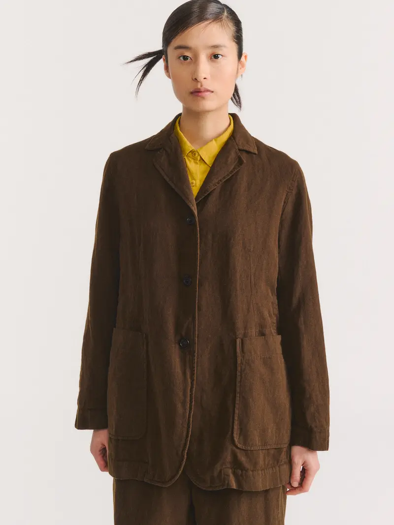 LONG VAL JACKET - WOOLIN - BROWN