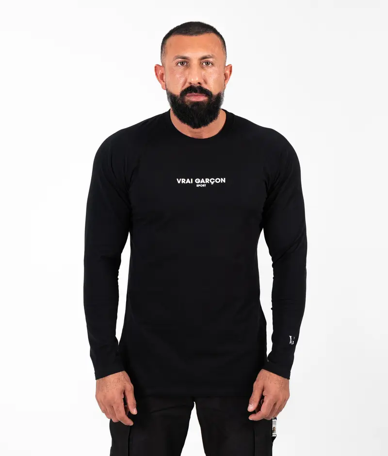 LONGSLEEVE-SHIRT CORE FORM BLACK