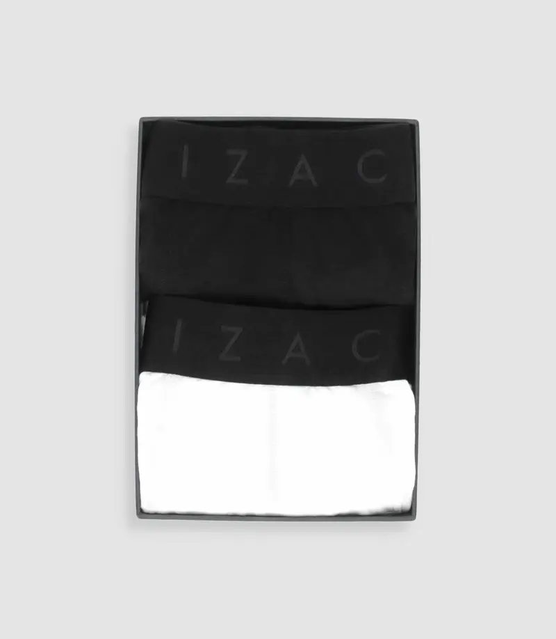Lot de 2 boxers noir blanc KAXE
