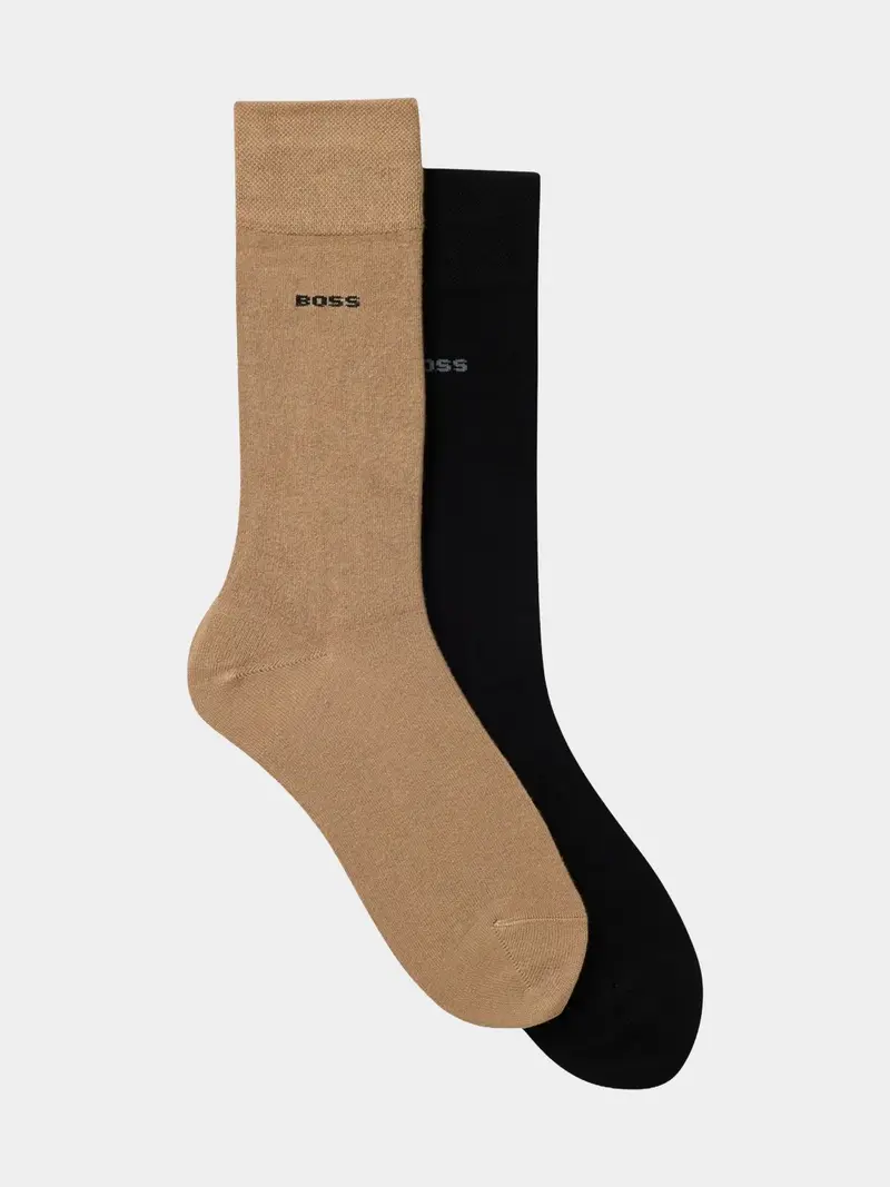 Lot de 2 paires de chaussettes BOSS beiges en bambou
